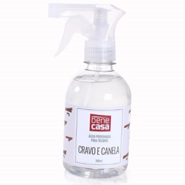 Aromatizante 300ML Agua Perfumada Para Tecidos CRAVO E CANELA - Bene Casa