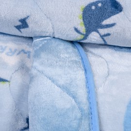 Edredom de Berço Bebe Toque Flannel Fleece DINO - Bene Casa