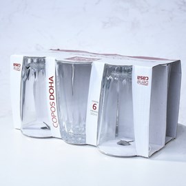Kit 6 copos de Vidro 300ml Doha ÚNICO - Bene Casa