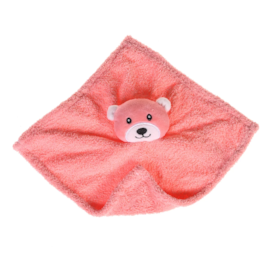 Naninha Baby 23cm x 23cm De Bichinhos URSO ROSA - Bene Casa