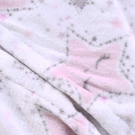 Roupão Microfibra Infantil M Toque Flannel Com Capuz STAR - Bene Casa