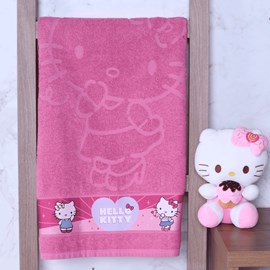 Toalha de Banho Algodão Coleção Hello Kitty e Amigos ROSA - Bene Casa